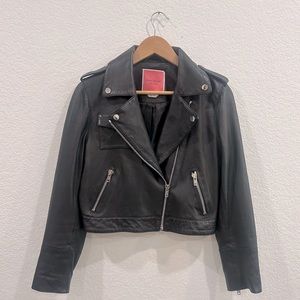 Kate Spade Leather Biker Jacket- size small -Absolutely beautiful, worn once!